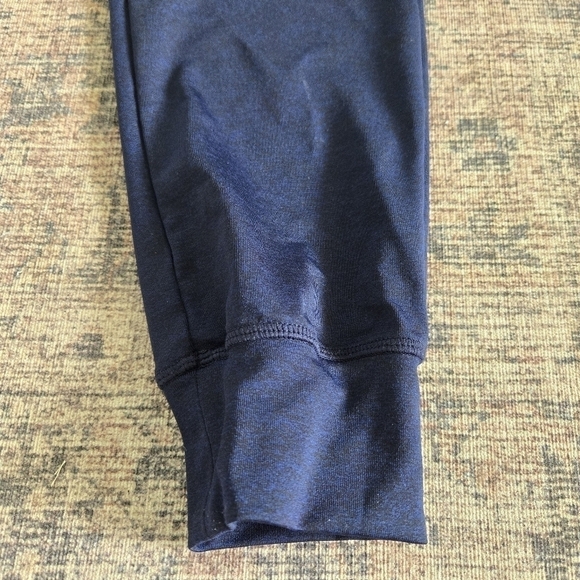 Zyia Active Cozy Jogger Pants Heathered Blue Black White Drawstrig Elastic Waist - Picture 8 of 8
